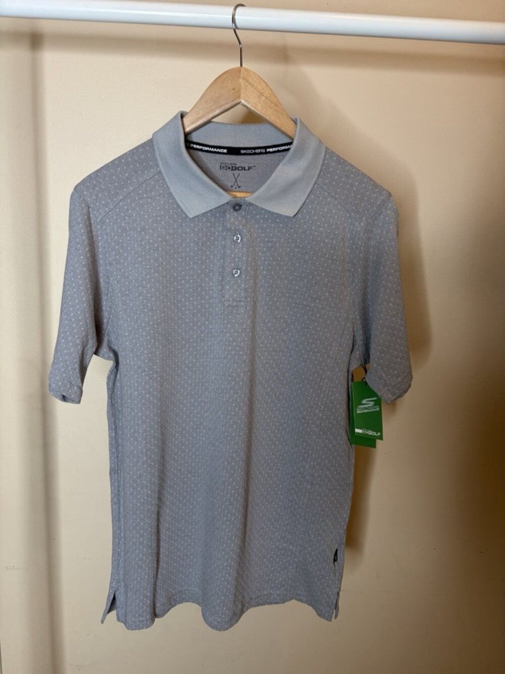 Skechers Go Golf Performance Polo Shirt Mens Size Small New Gray